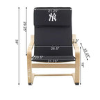 Chaise d'appoint en bois courbé sous licence officielle des Yankees de New York
