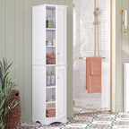Meuble de rangement haut de salle de bain Ashland à deux portes avec étagères réglables, 152,4 cm H, Blanc