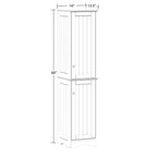 Meuble de rangement haut de salle de bain Ashland à deux portes avec étagères réglables, 152,4 cm H, Blanc