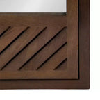 Meuble de Salle de Bain Mural avec Miroir, Motif Chevrons, 50x75 cm, Marron
