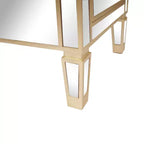 Table de chevet à 2 tiroirs avec poignées dorées, 49,99 cm L, MDF, Table d'appoint de chambre moderne