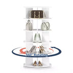 Skyzoo 360 Rotating Shoe Rack - 5 Tier Hexagon Spinning Shoe Organizer for Living Room,Entryway & Closet,