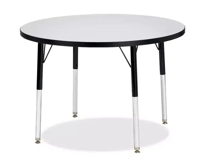 Adult Height Color Edge Round Activity Table (36 x 36) in Black