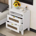 Commode de ferme pour chambre à coucher avec 6 tiroirs, Armoire de rangement en bois avec poignées métalliques pour salon ou couloir, Marron