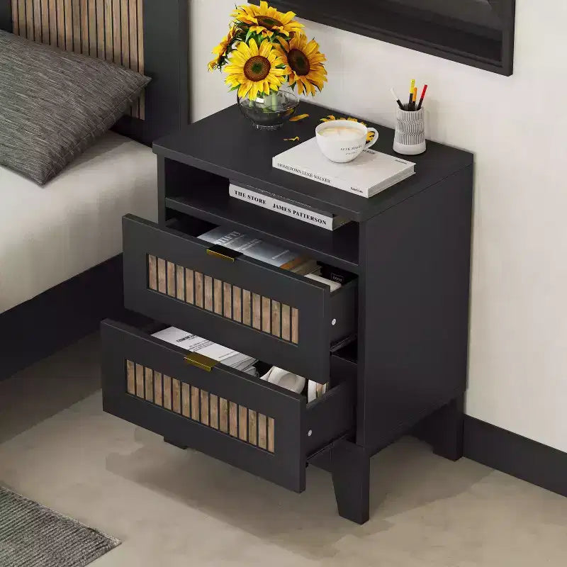 Farmhouse Dresser for Bedroom with 6 Drawers, Wooden Storage Cabinet with Metal Handles for Living Room Hallway, Brown