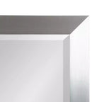 Miroir mural rectangulaire de salle de bain - Cadre en nickel brossé, 21,5"L x 27,5"H