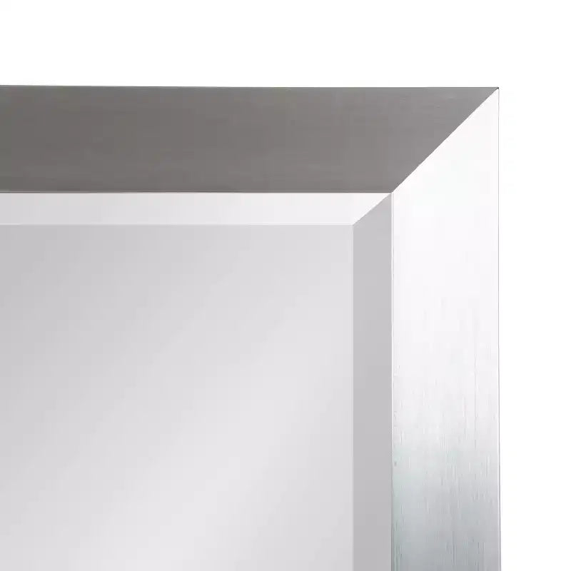 Rectangle Bathroom Wall Mirror - Brushed Nickel Frame, 21.5"W x 27.5"H