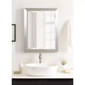 Rectangle Bathroom Wall Mirror - Brushed Nickel Frame, 21.5"W x 27.5"H