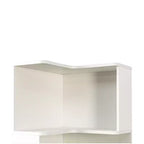 Étagère d'angle, organisateur de rangement autoportant en forme de L à 5 niveaux avec chicane, 175 cm H