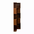 Étagère d'angle, organisateur de rangement autoportant en forme de L à 5 niveaux avec chicane, 175 cm H