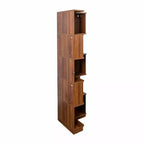 Étagère d'angle, organisateur de rangement autoportant en forme de L à 5 niveaux avec chicane, 175 cm H