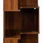 Étagère d'angle, organisateur de rangement autoportant en forme de L à 5 niveaux avec chicane, 175 cm H