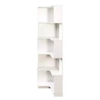 Étagère d'angle, organisateur de rangement autoportant en forme de L à 5 niveaux avec chicane, 175 cm H