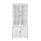 Étagère de style ferme du milieu du siècle, 5 niveaux avec 4 portes, 189 cm de hauteur, bibliothèque de présentation pour salon et bureau