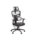 Chaise de bureau ergonomique avec support lombaire entièrement adaptatif, accoudoirs relevables 3D, dossier en maille, 136 kg
