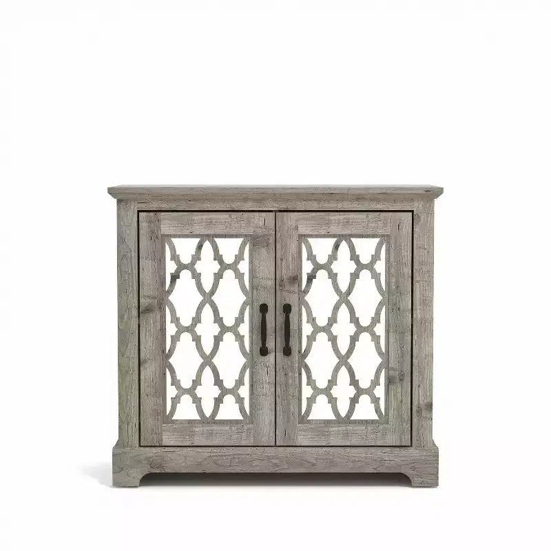 2-Door Accent Cabinet with Adjustable Shelf, Mexican Grey