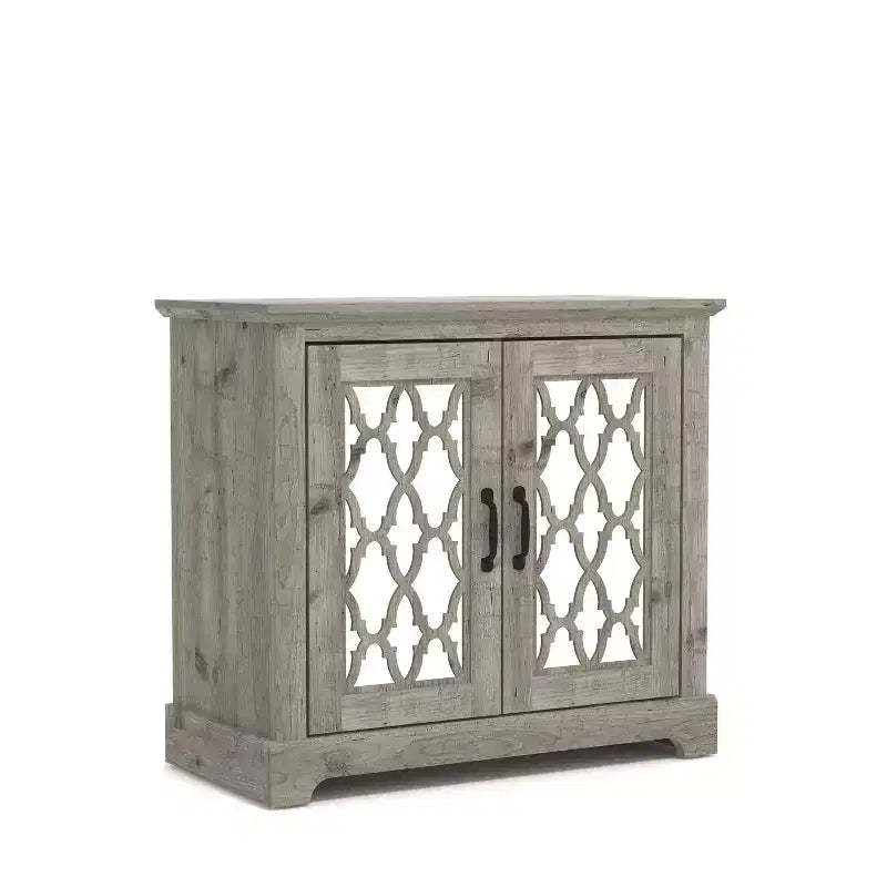 2-Door Accent Cabinet with Adjustable Shelf, Mexican Grey