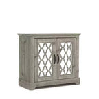 Meuble d'appoint à 2 portes avec étagère réglable, gris mexicain