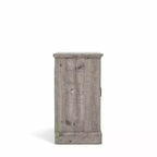 Meuble d'appoint à 2 portes avec étagère réglable, gris mexicain