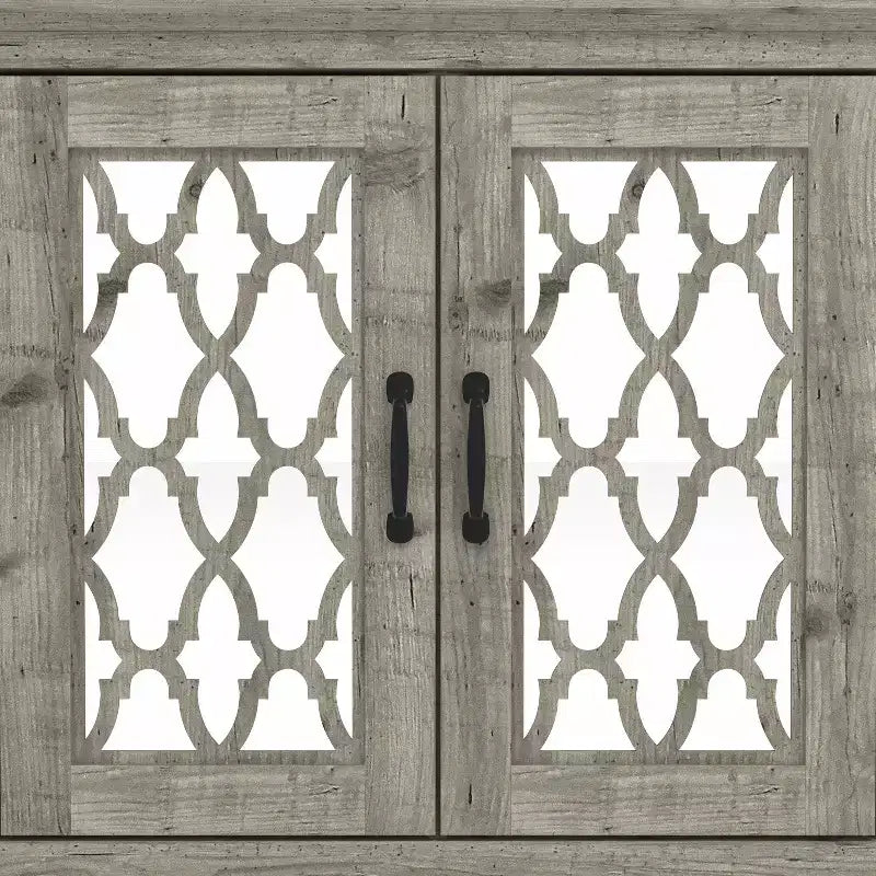 2-Door Accent Cabinet with Adjustable Shelf, Mexican Grey