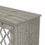 Meuble d'appoint à 2 portes avec étagère réglable, gris mexicain