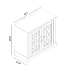 Meuble d'appoint à 2 portes avec étagère réglable, gris mexicain