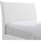 Lit jumeau gigogne avec lit d'appoint coulissant, tissu texturé en lin rembourré, compatible avec un matelas de 8", lit plateforme, crème ou gris