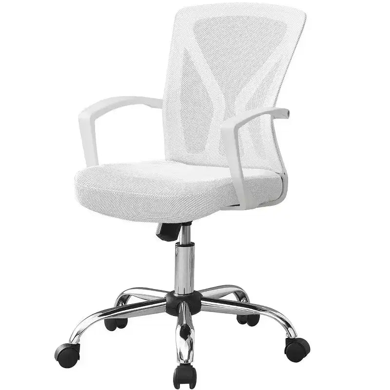 Mesh Ergonomic Office Chair with Adjustable Height, Fixed Arms & Padded Seat, Swivel