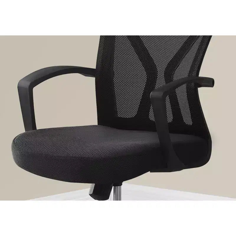 Mesh Ergonomic Office Chair with Adjustable Height, Fixed Arms & Padded Seat, Swivel