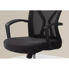 Chaise de bureau ergonomique en maille avec hauteur réglable, accoudoirs fixes et siège rembourré, pivotante
