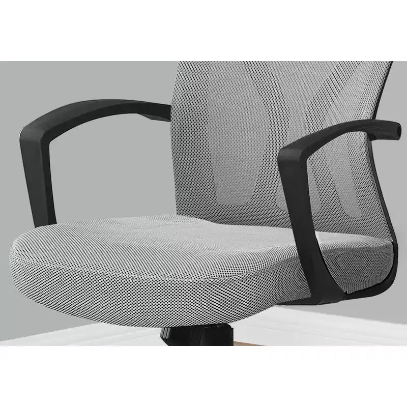 Mesh Ergonomic Office Chair with Adjustable Height, Fixed Arms & Padded Seat, Swivel