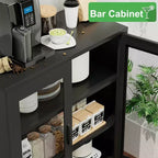 Vitrine et buffet en métal avec 3 étagères, meuble de rangement autoportant à 2 portes, 101,6 cm H x 40 cm l, noir ou blanc