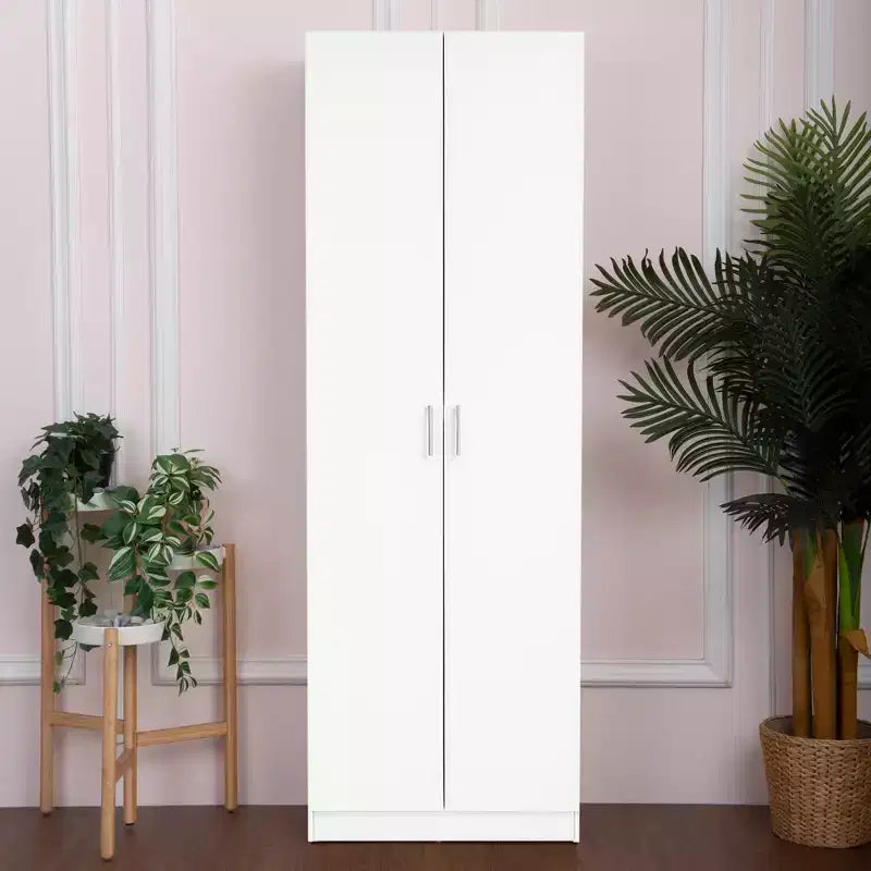 Tall Storage Cabinet with 2 Doors & 4 Adjustable Shelves, 71"H x 24"W x 12"D, Freestanding for Garage, Laundry Room & Utility Space