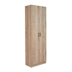 Armoire de rangement haute avec 2 portes et 4 étagères réglables, 180 cm H x 61 cm l x 30,5 cm P, autoportante pour garage, buanderie et espace utilitaire