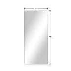 Miroir sur pied pleine longueur, cadre en alliage d'aluminium, 80x180 cm, argent