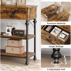 Console avec 2 tiroirs et étagères de rangement, petite table d'entrée pour couloir, salon