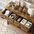 Console avec 2 tiroirs et étagères de rangement, petite table d'entrée pour couloir, salon