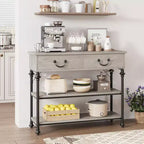 Console avec 2 tiroirs et étagères de rangement, petite table d'entrée pour couloir, salon