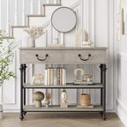 COZONY Console Table with 2 Drawers and Storage Shelves, Small Entryway Table for Hallway, Living Room, Behind Sofa