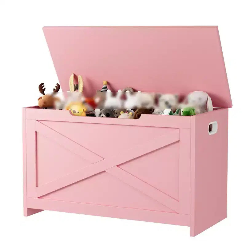 30" Wooden Storage Bench with Flip-Top Lid & Safety Hinge, Entryway Shoe Bench & Toy Chest