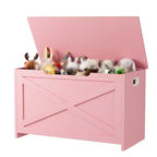 Banc de rangement en bois de 76 cm avec couvercle à charnière et charnière de sécurité, banc à chaussures d'entrée et coffre à jouets