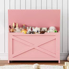 Banc de rangement en bois de 76 cm avec couvercle à charnière et charnière de sécurité, banc à chaussures d'entrée et coffre à jouets