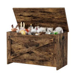 Banc de rangement en bois de 76 cm avec couvercle à charnière et charnière de sécurité, banc à chaussures d'entrée et coffre à jouets