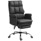 Fauteuil de bureau de direction avec repose-pieds pliable, pivotant à 360°, hauteur réglable, dossier croisé