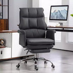 Okak Executive Office Chair with Foldable Footrest, 360 Swivel Chair with Adjustable Height, Criss Cross Chair for Study, Office