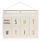 Garnen Wall organizer, Wall Pocket Weekly Planner, Wall Storage Organizer, 8 Pockets Hanging for To-Do List Pocket Chart Daily Schedule Planner, White