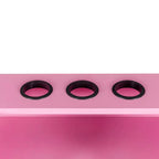 Meuble de rangement moderne pour salon de beauté avec 3 supports pour sèche-cheveux, 2 tiroirs, 1 porte et roulettes