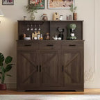 Buffet de 120 cm avec rangement, grand meuble de rangement en bois avec 3 portes, 3 tiroirs et 1 plateau, adapté pour la salle à manger, le salon