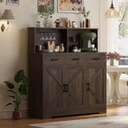 Buffet de 120 cm avec rangement, grand meuble de rangement en bois avec 3 portes, 3 tiroirs et 1 plateau, adapté pour la salle à manger, le salon