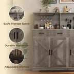 Buffet de 120 cm avec rangement, grand meuble de rangement en bois avec 3 portes, 3 tiroirs et 1 plateau, adapté pour la salle à manger, le salon